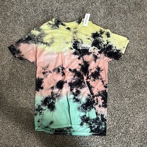 Civilregime Tie Dye Tee Shirt with graphic on the back